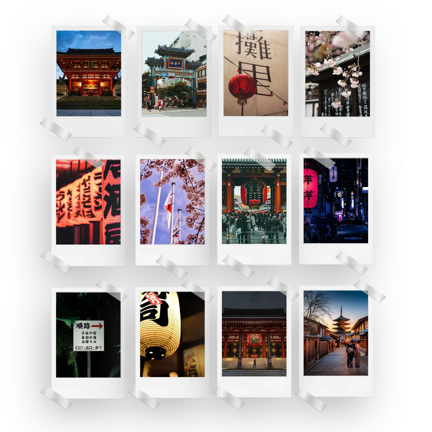 Japanese Aesthetic Prints Set of 12