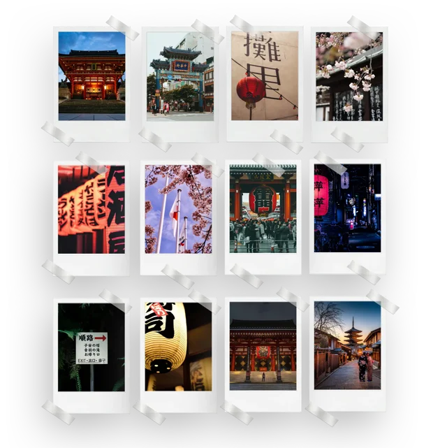 Japanese Aesthetic Prints Set of 12