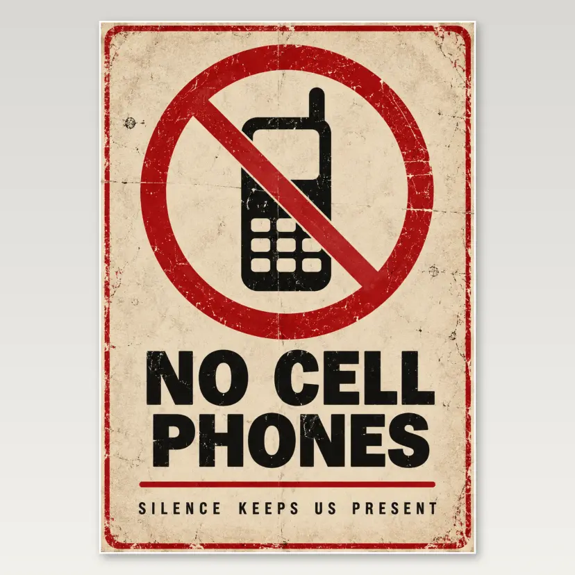No Cell Phones A4 Poster