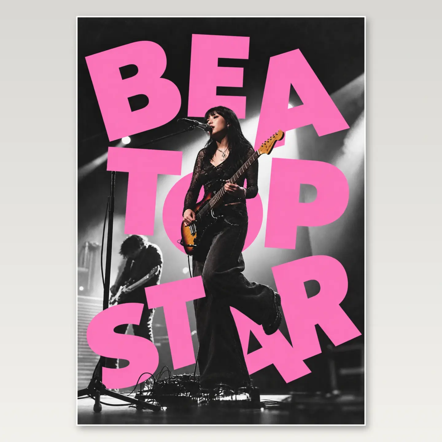 Be A Pop Star A4 Poster mockup