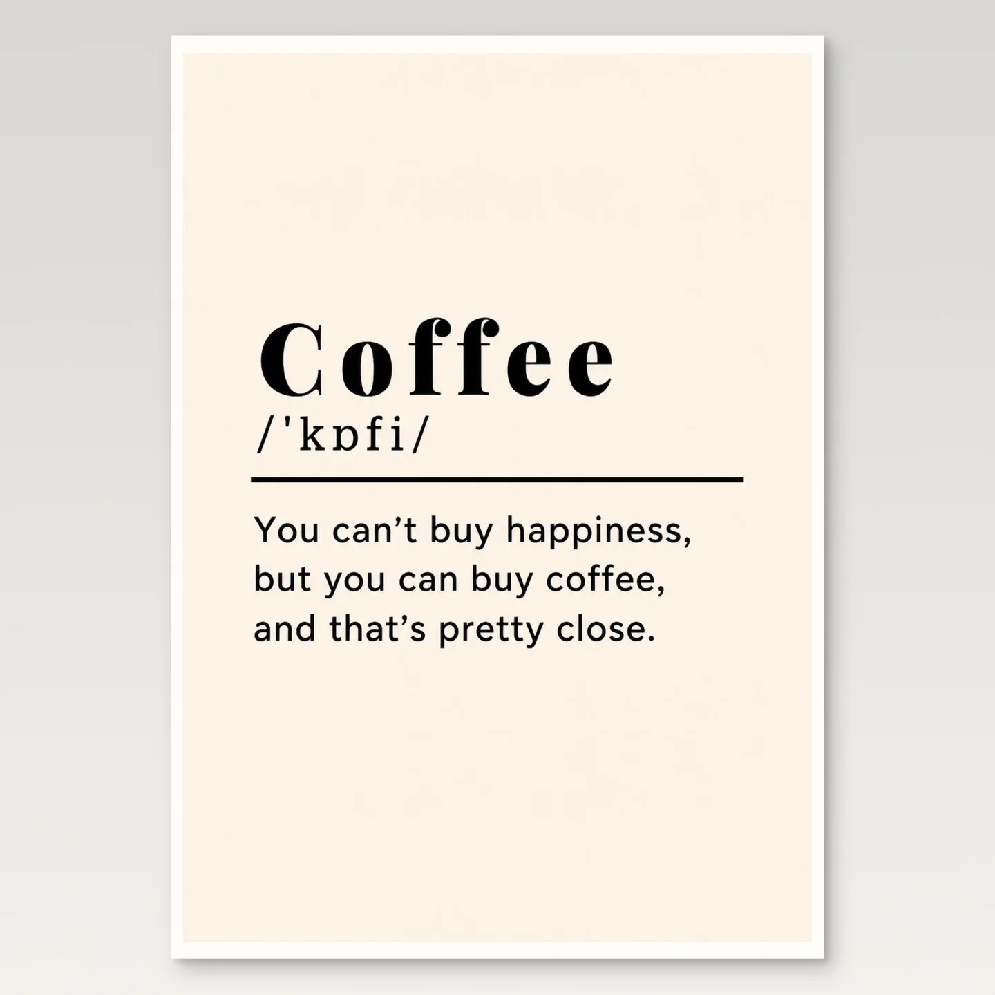 Coffee Definition Poster mockup
