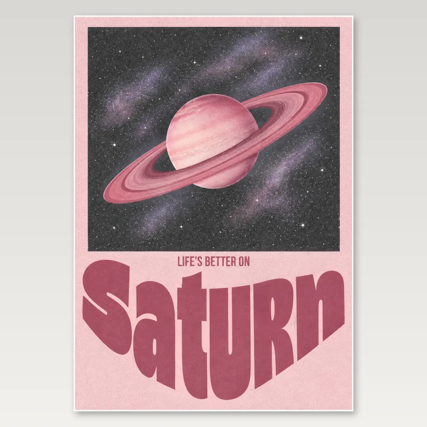 Better on Saturn A4 Poster mockup