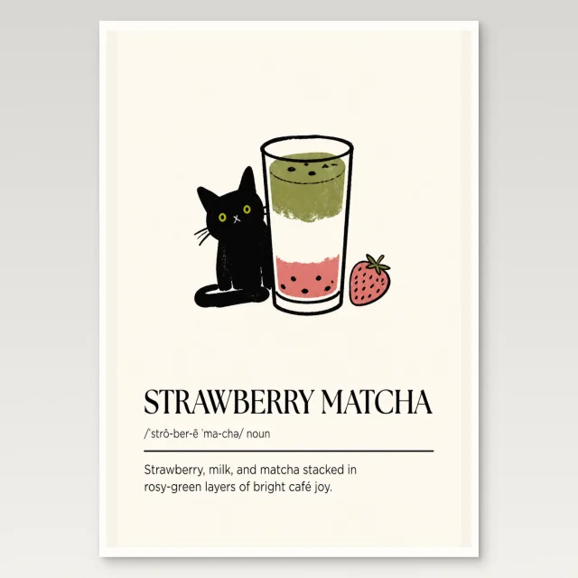 Strawberry Matcha Poster