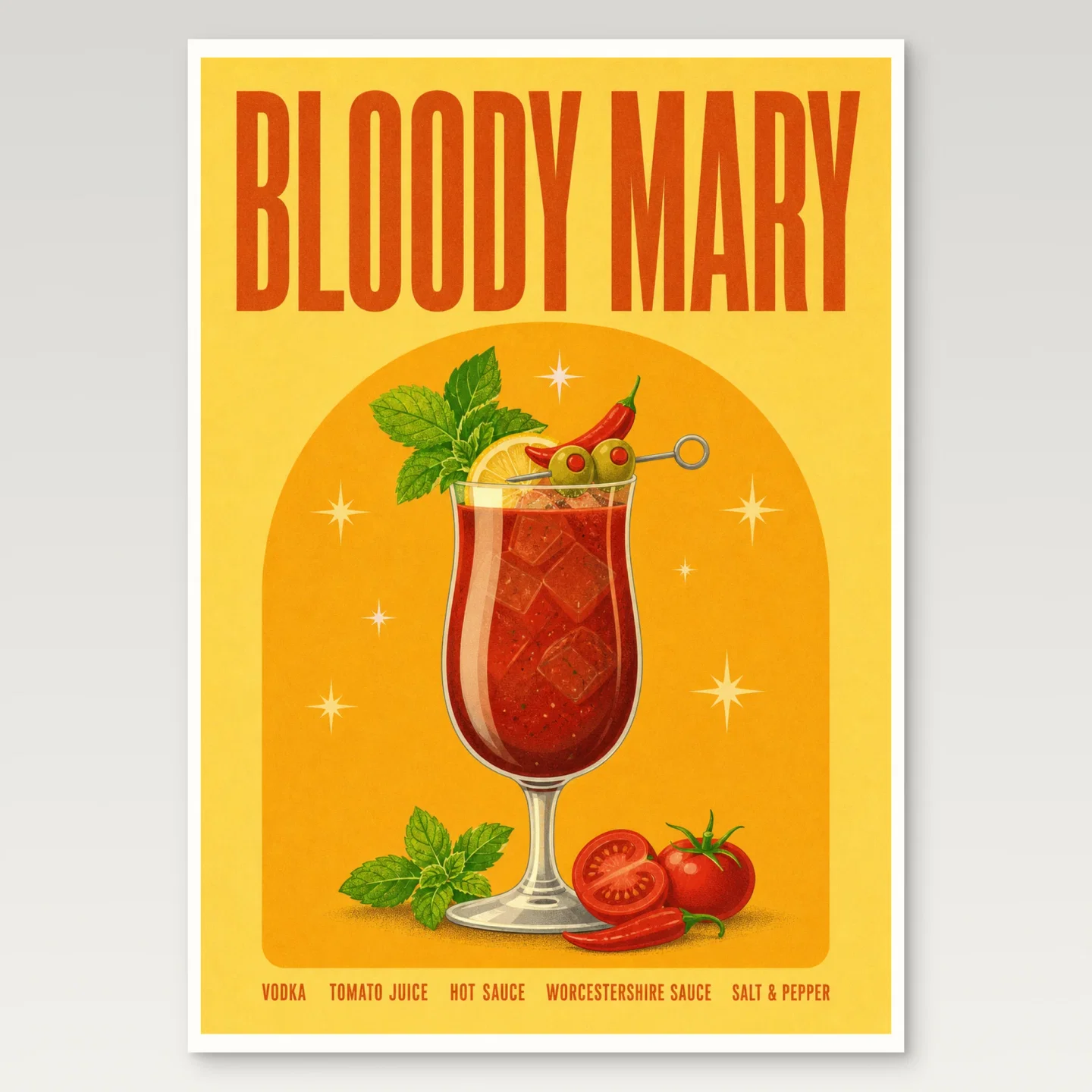 Bloody Mary Poster mockup