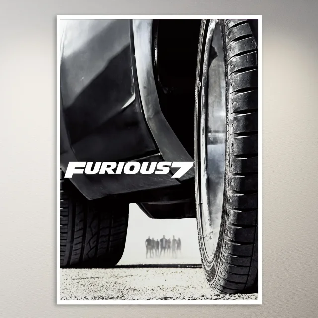 Furious 7 Car Tire Poster