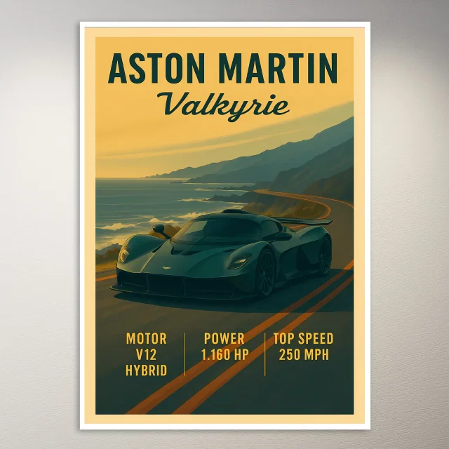 Aston Martin Valkyrie Roadster Poster