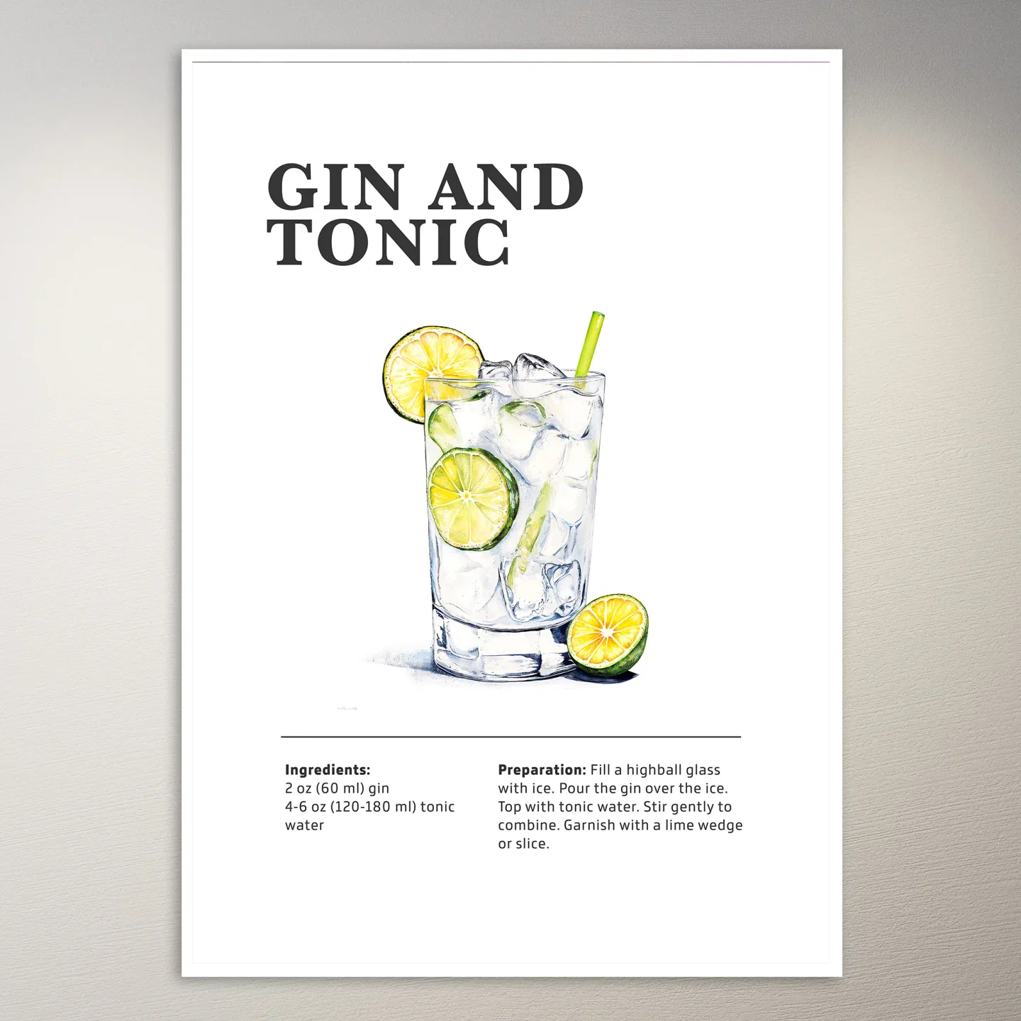 Gin and Tonic Poster