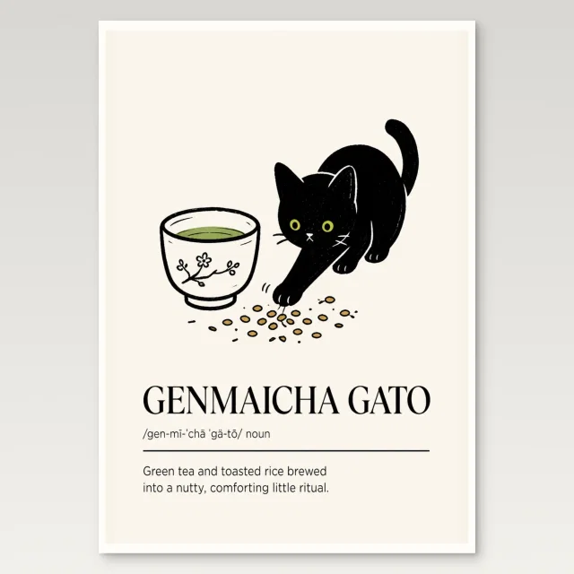 Genmaicha Gato Poster
