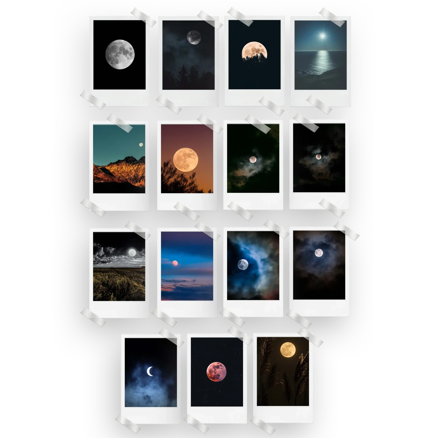 Moon Prints Set of 15