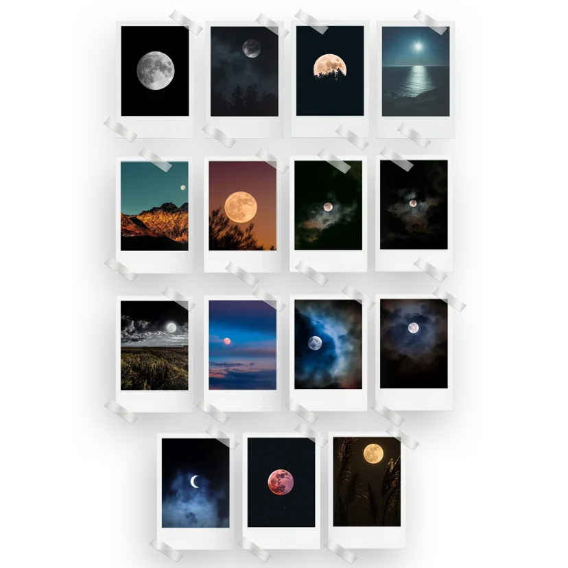 Moon Prints Set of 15