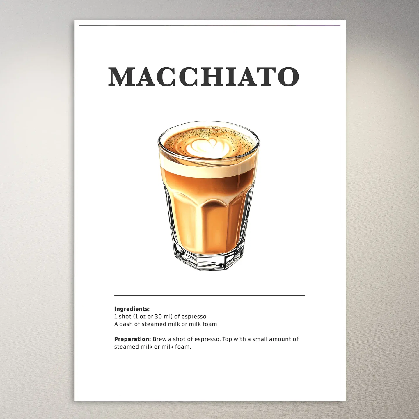 Macchiato Coffee Drink Poster