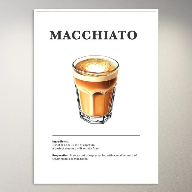 Macchiato Coffee Drink Poster