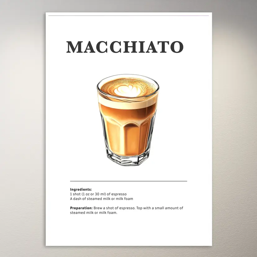 Macchiato Coffee Drink Poster
