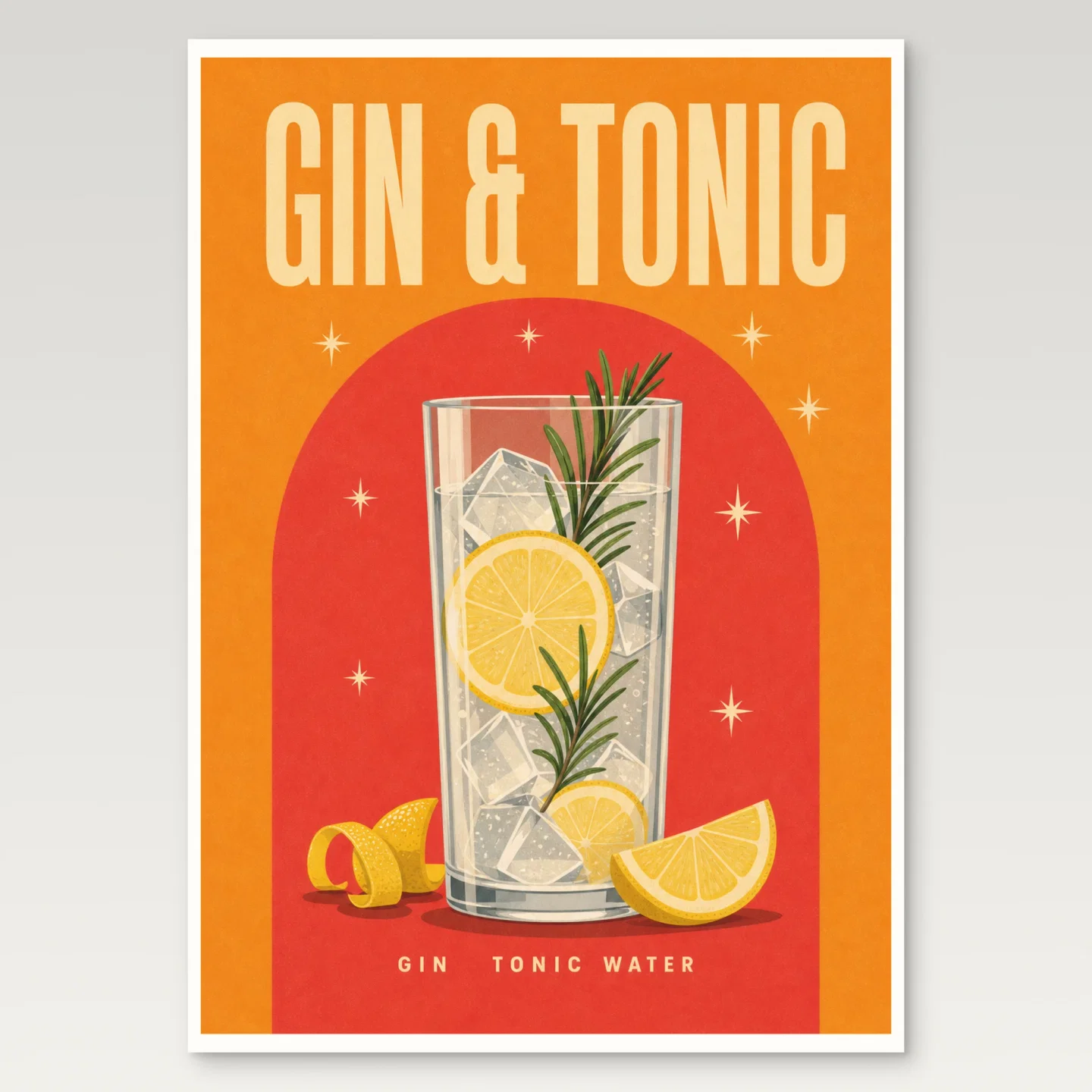 Gin And Tonic Poster mockup
