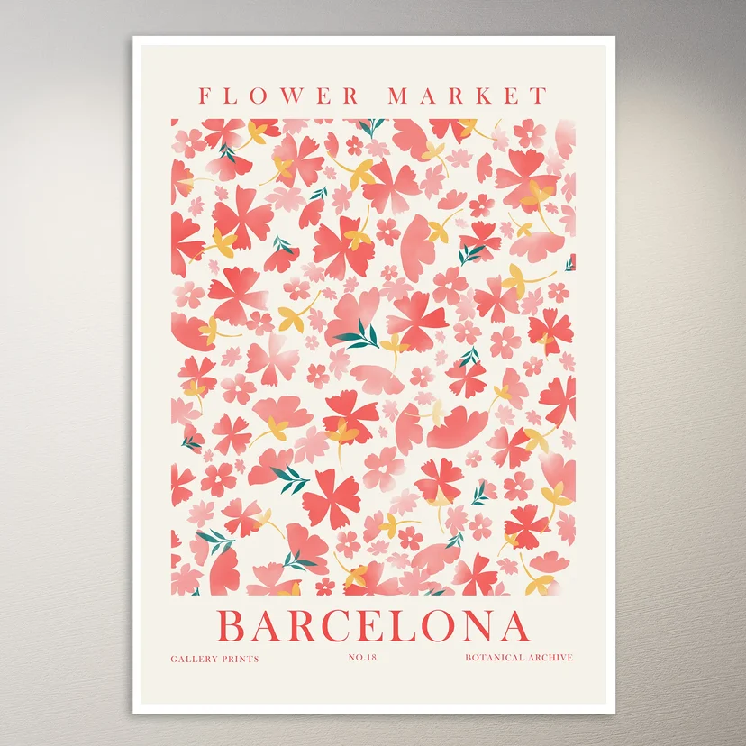 Flower Market Barcelona | Art Poster