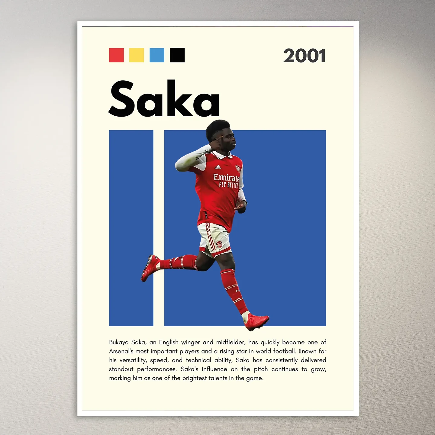 Bukayo Saka 2001 Arsenal Poster
