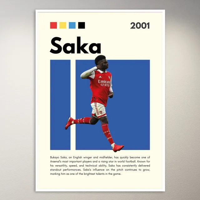 Bukayo Saka 2001 Arsenal Poster