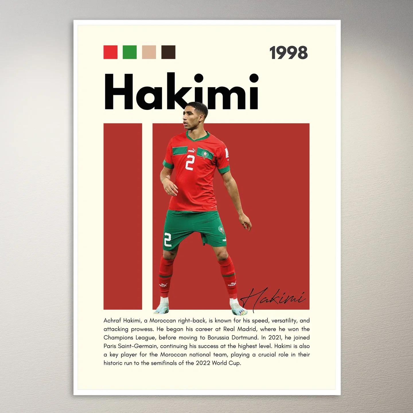 Achraf Hakimi 1998 Poster