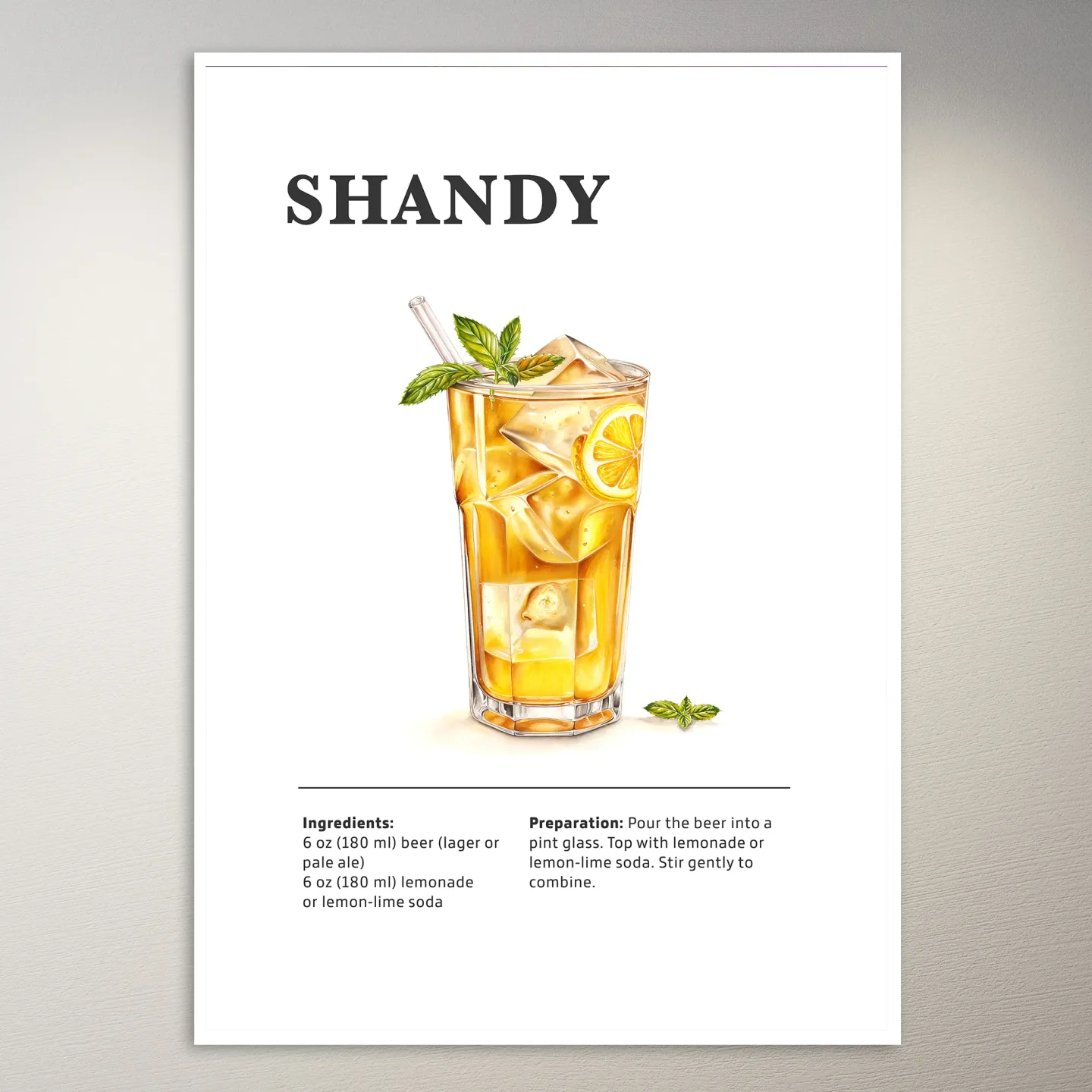 Refreshing Shandy Poster