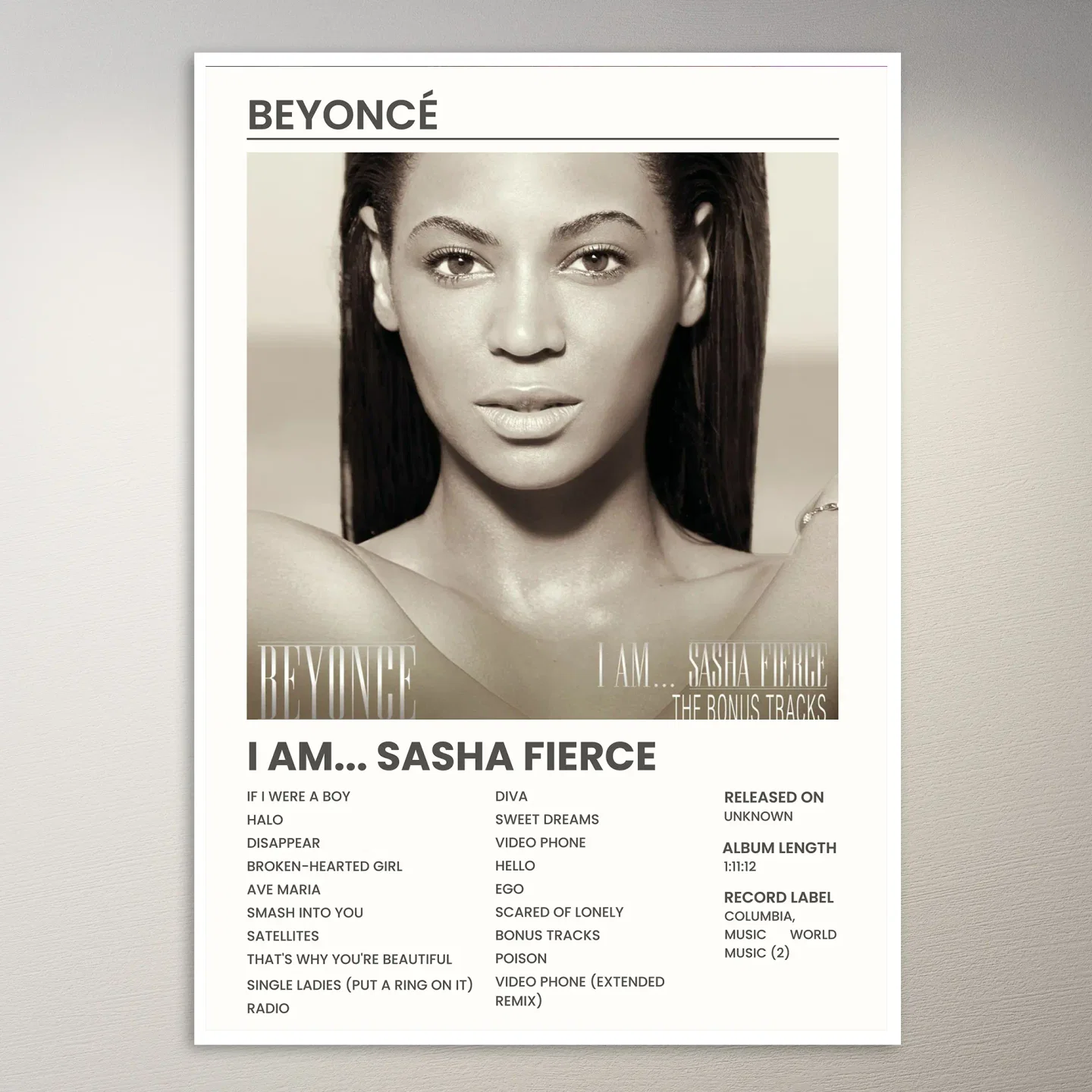 Beyonce Poster