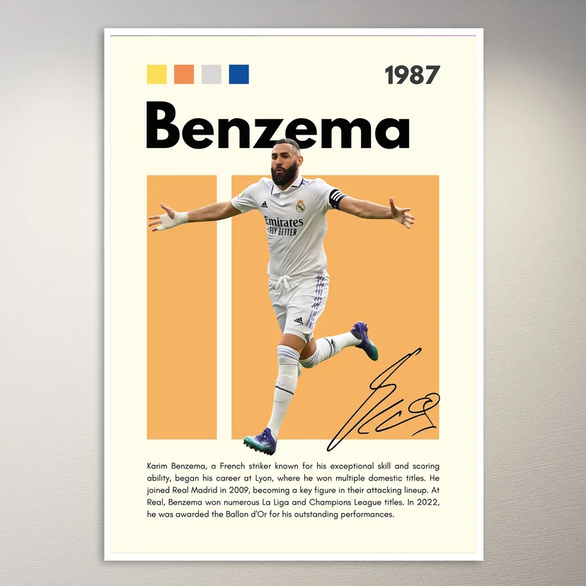 Karim Benzema 1987 Poster