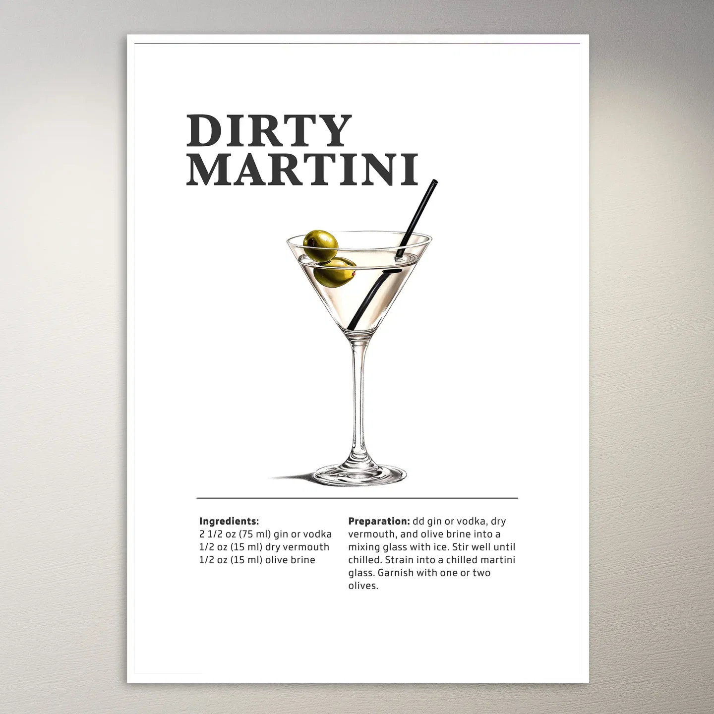 Dirty Martini Poster