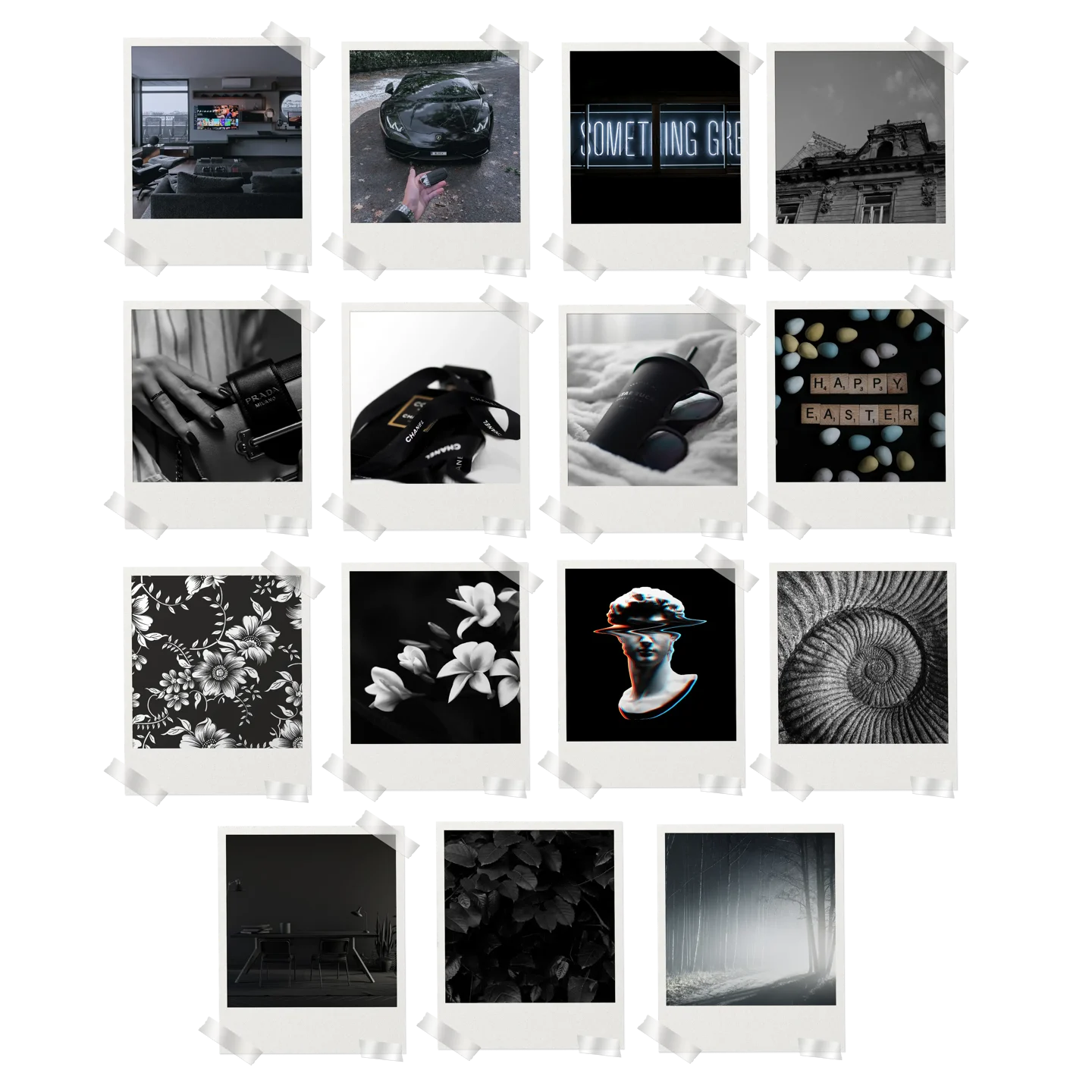 Black Aesthetic Prints Set of 15