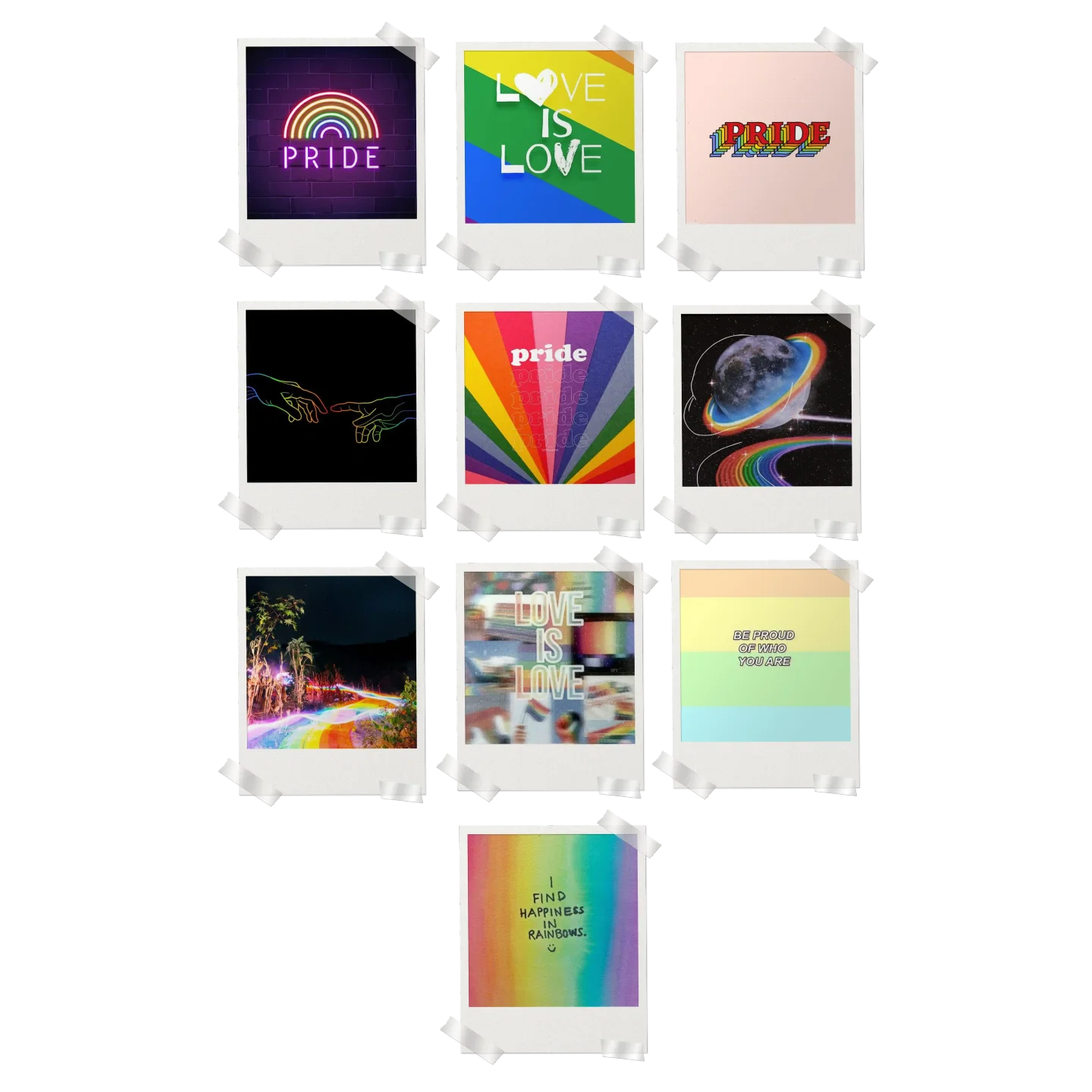 Pride Aesthetic Prints Set of 10