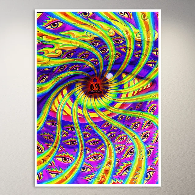 Psychedelic Trippy Aesthetic Wall Poster