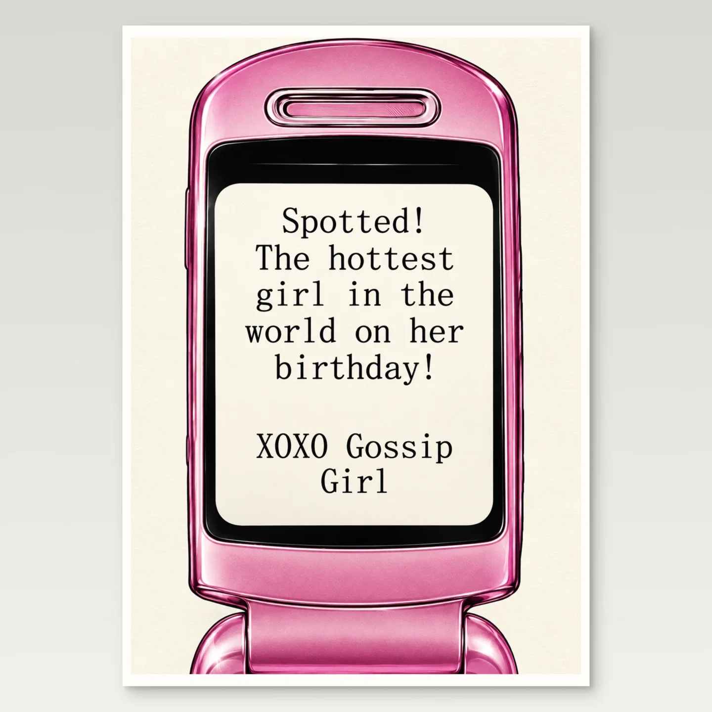 Birthday Gossip Girl Poster mockup
