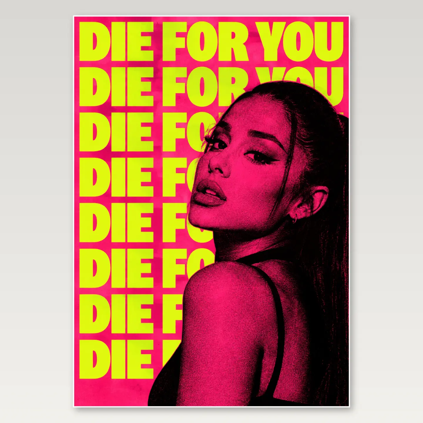 Die For You Pop Remix A4 Poster mockup