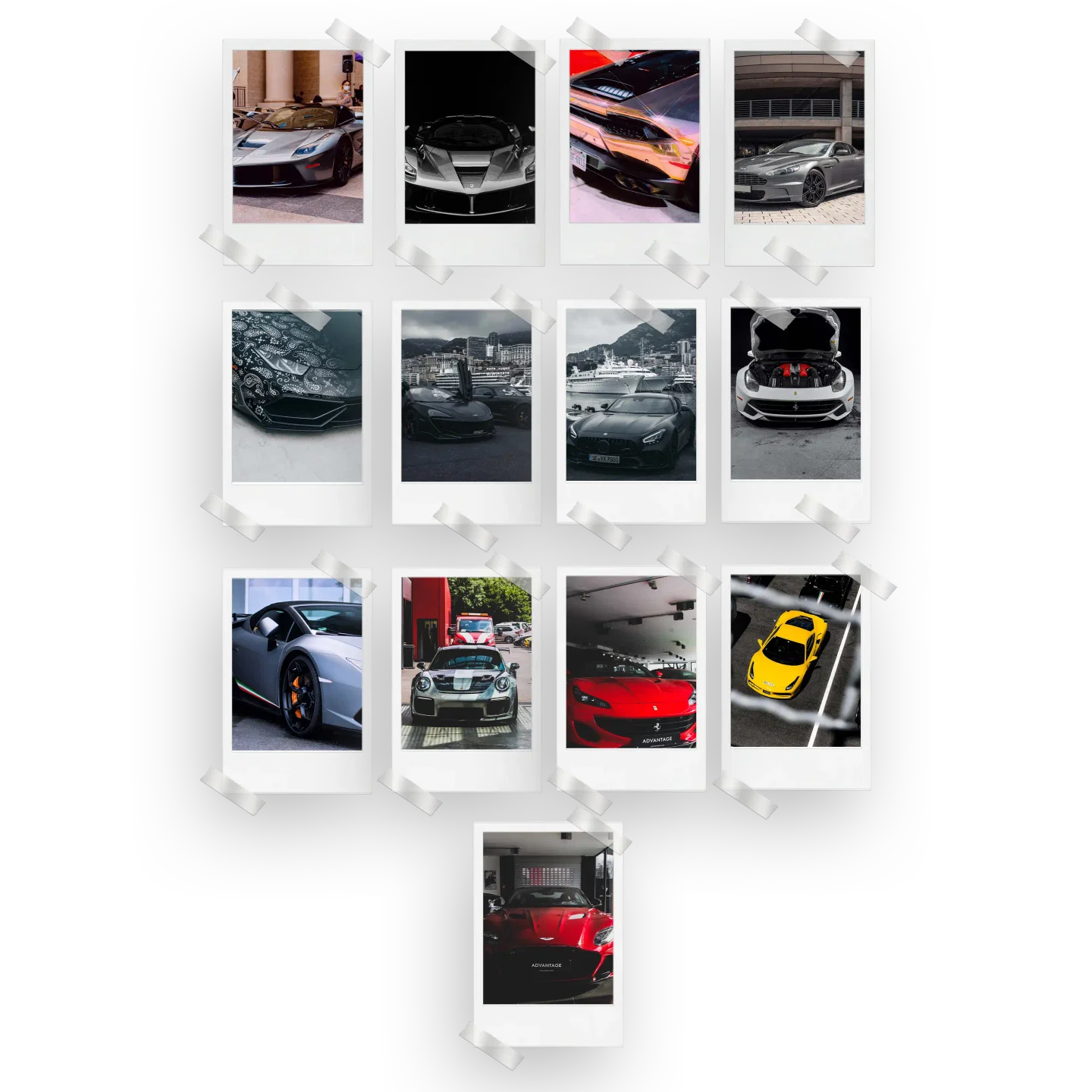 Supercars Prints Set of 13