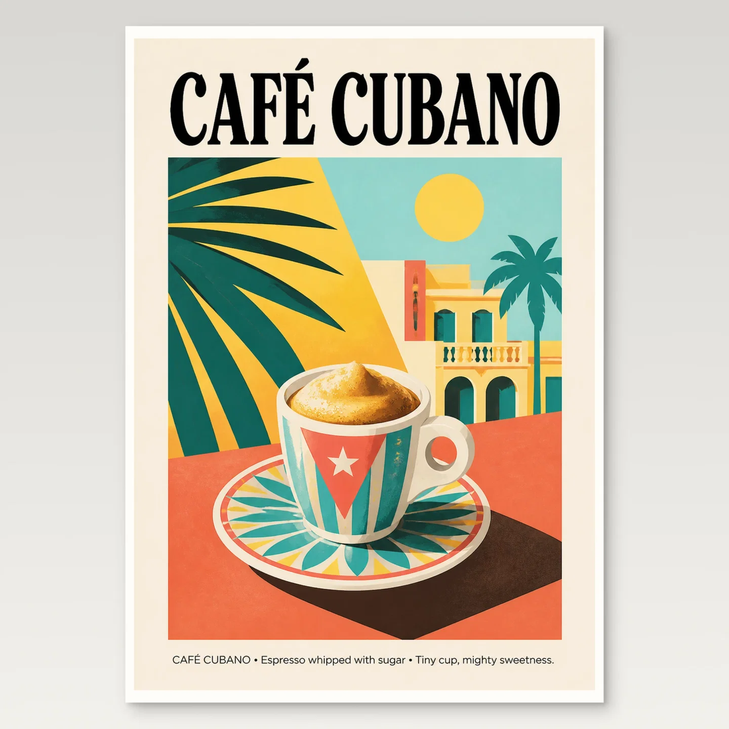 Cafe Cubano Poster mockup