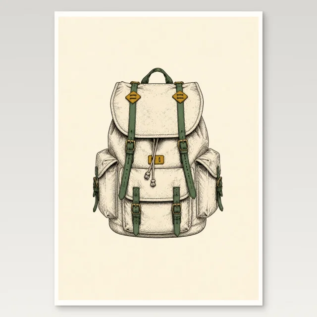 Hiking Backpack Poster