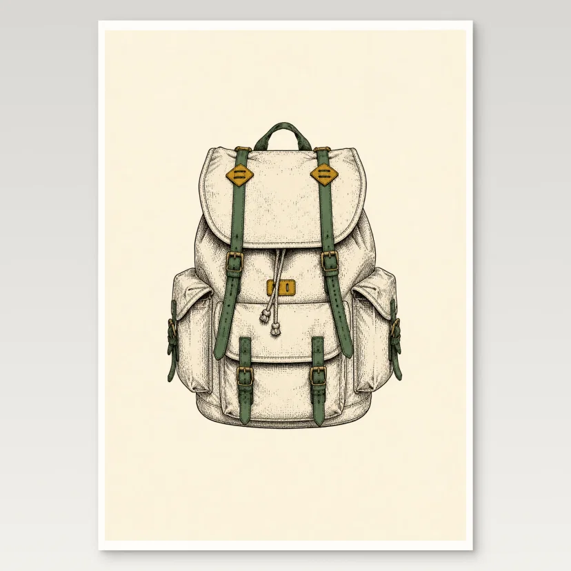 Hiking Backpack Poster