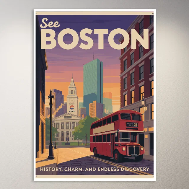 Boston Travel Poster