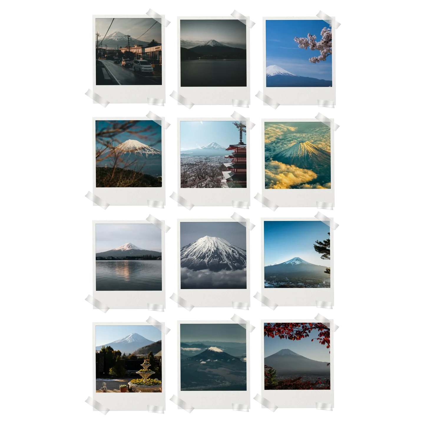 Mt Fuji Prints Set of 12
