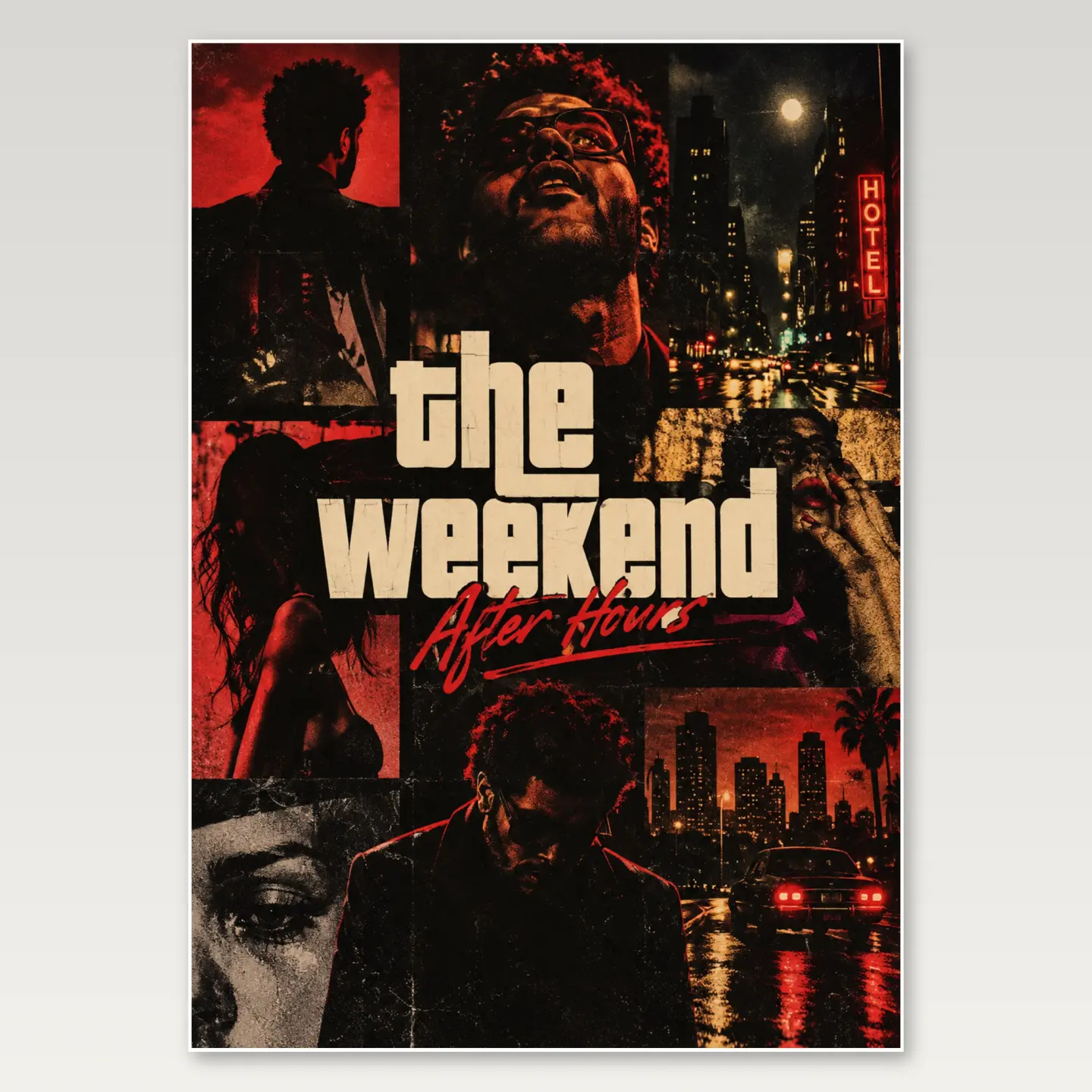 The Weekend A4 Poster mockup