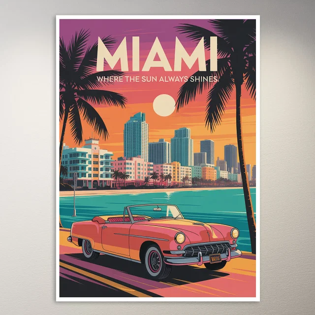 Miami Travel Poster