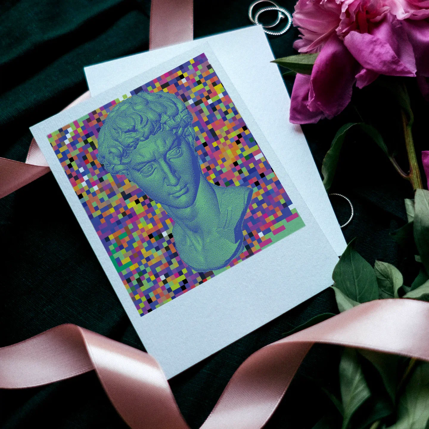 Vaporwave Statue Aesthetic Prints Set of 12