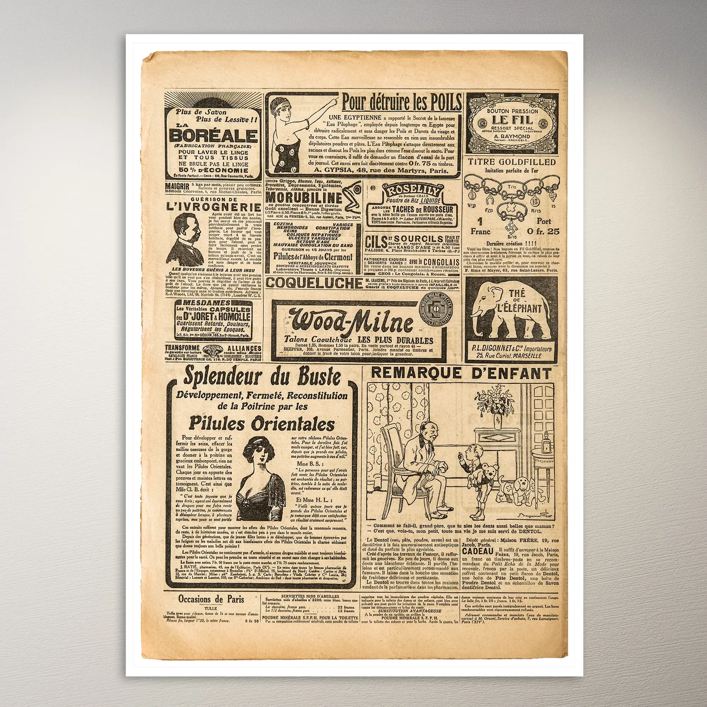 Vintage Newspaper Design Poster