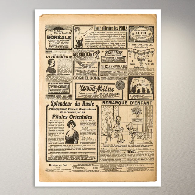 Vintage Newspaper Design Poster