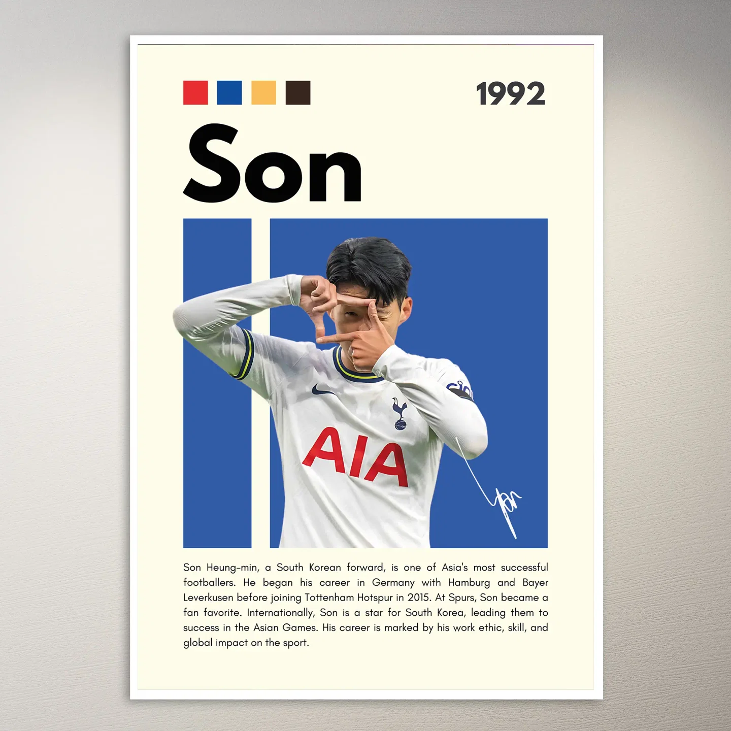Son Heung-min Portrait Poster