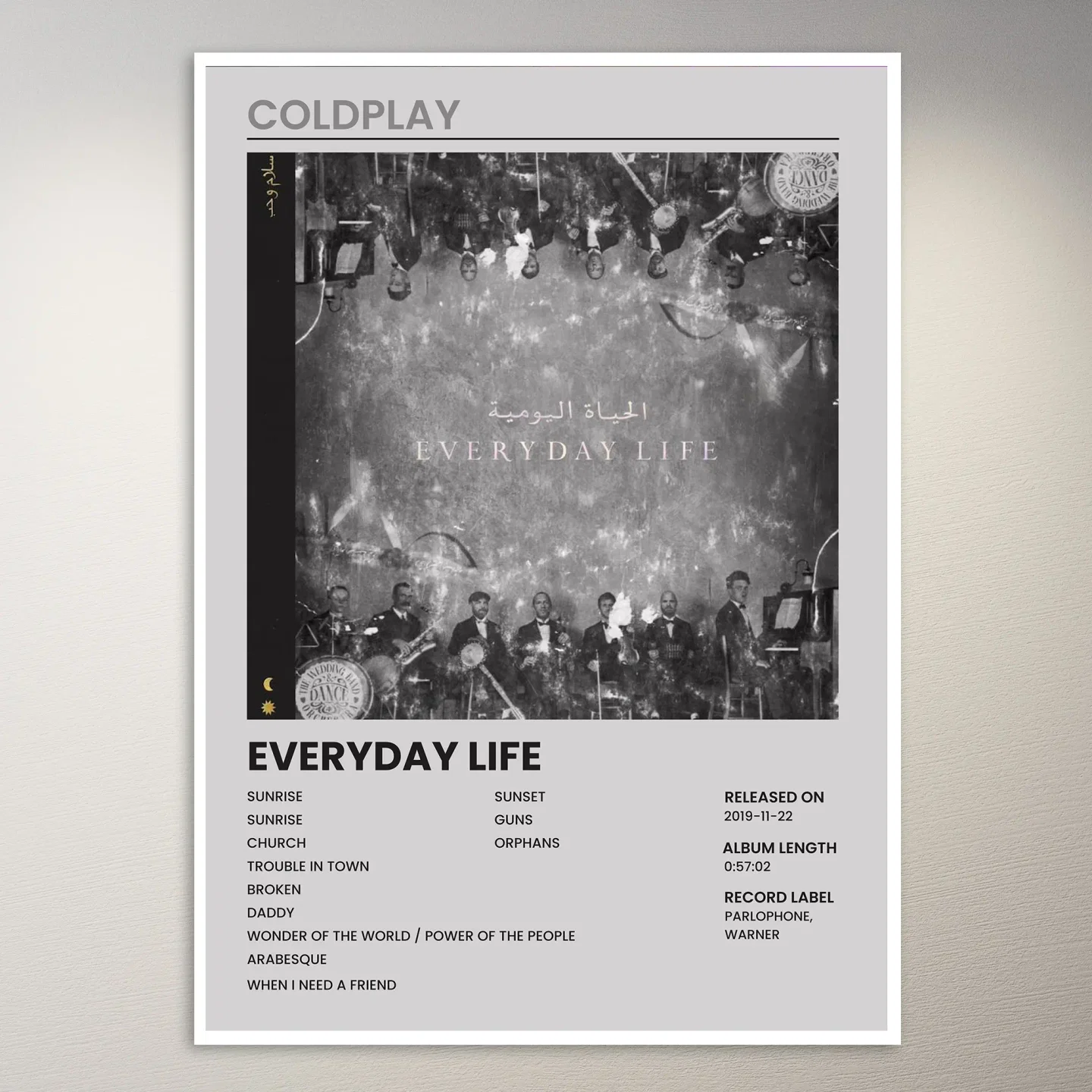 Coldplay Poster