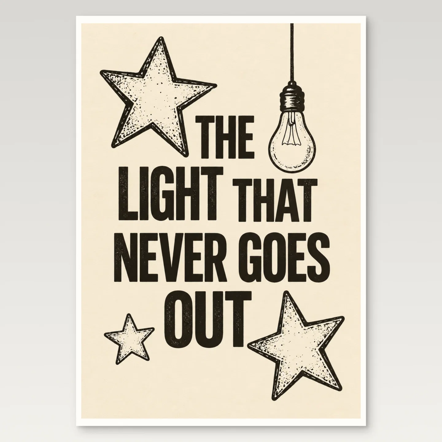 The Light That Never Goes Out Poster mockup