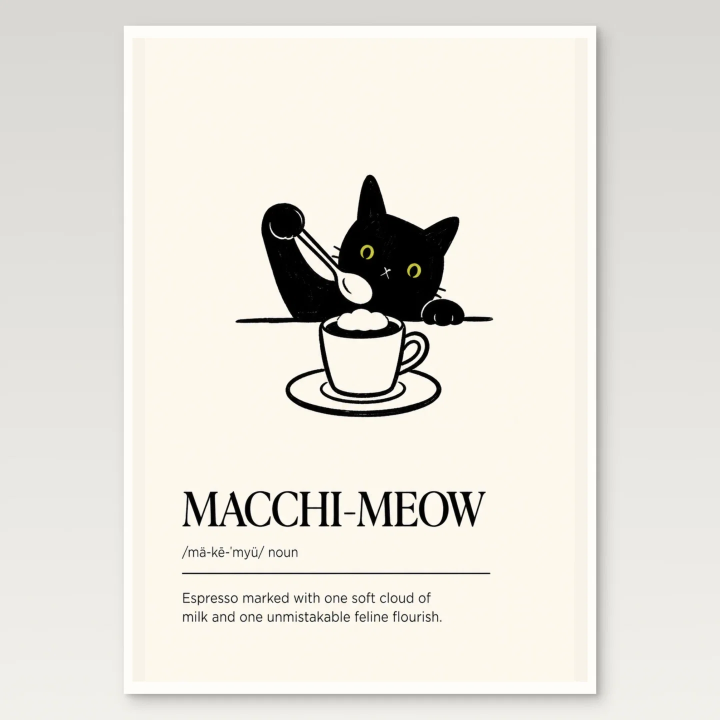 Macchi-Meow Poster mockup