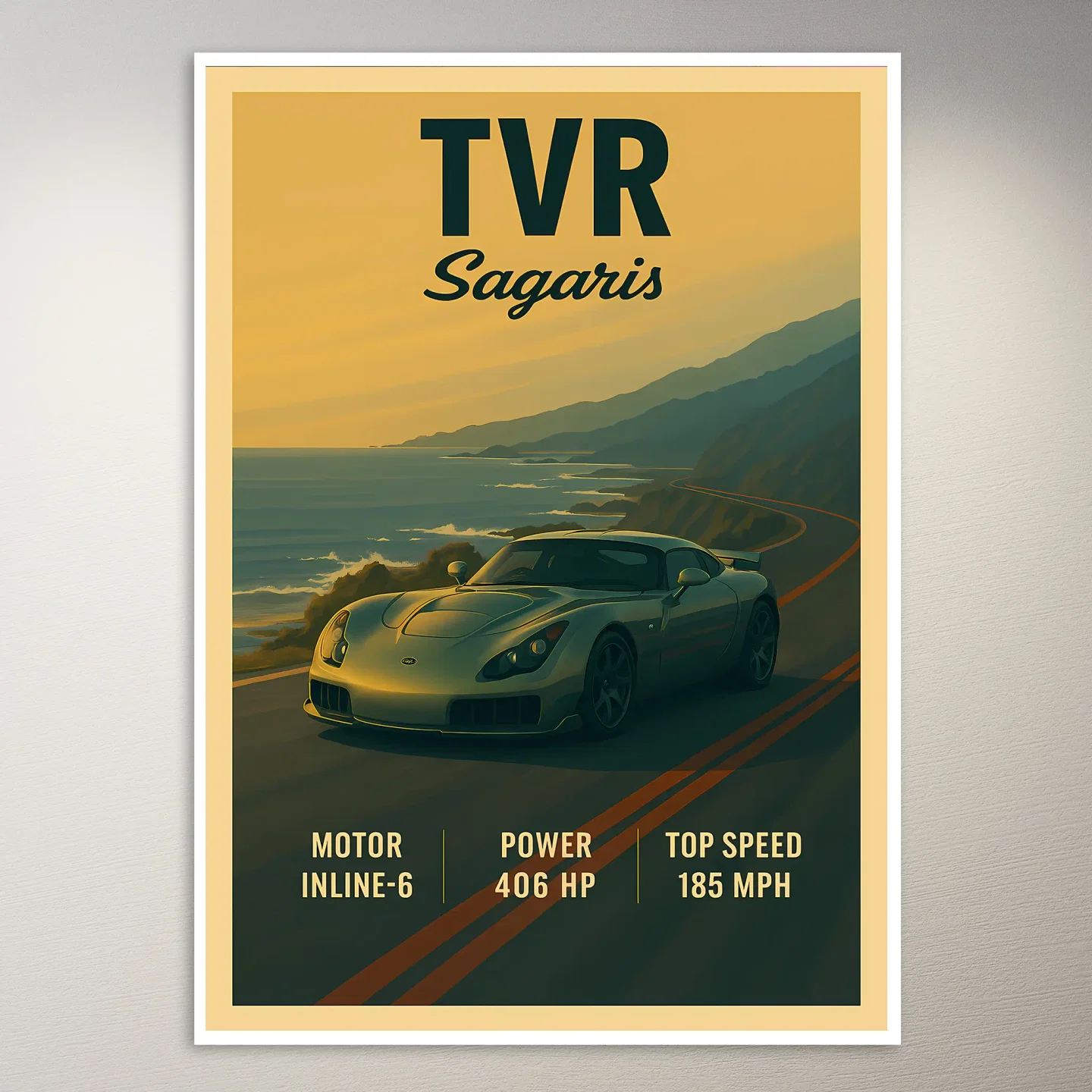 TVR Sagaris Roadster Poster