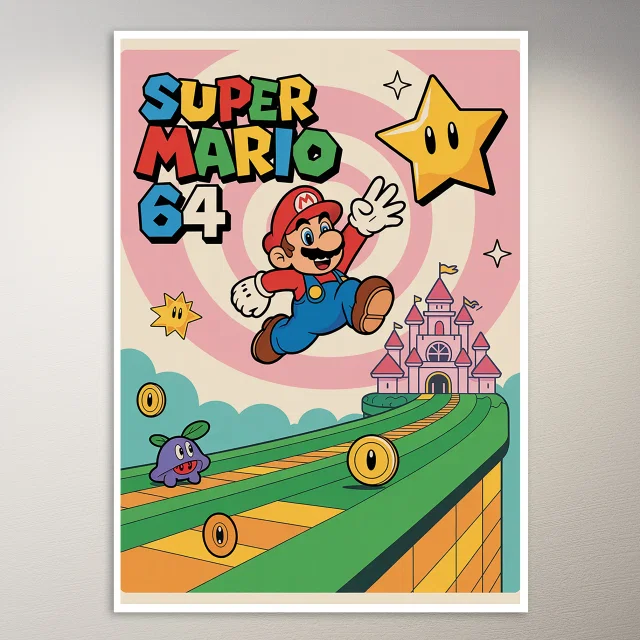 Super Mario 64 Poster