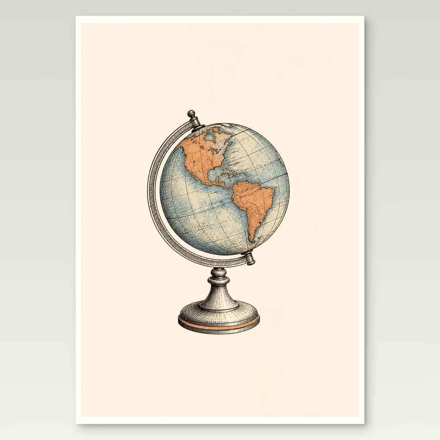 Globe Poster mockup