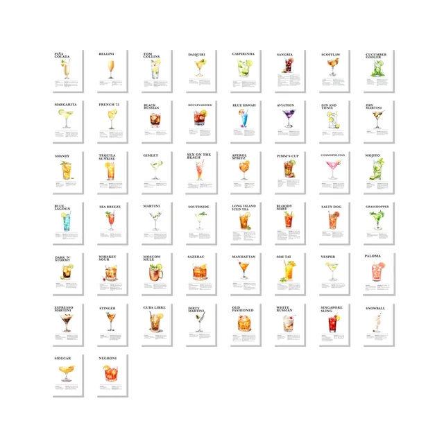 Bar Posters Set of 100 Collage Kit